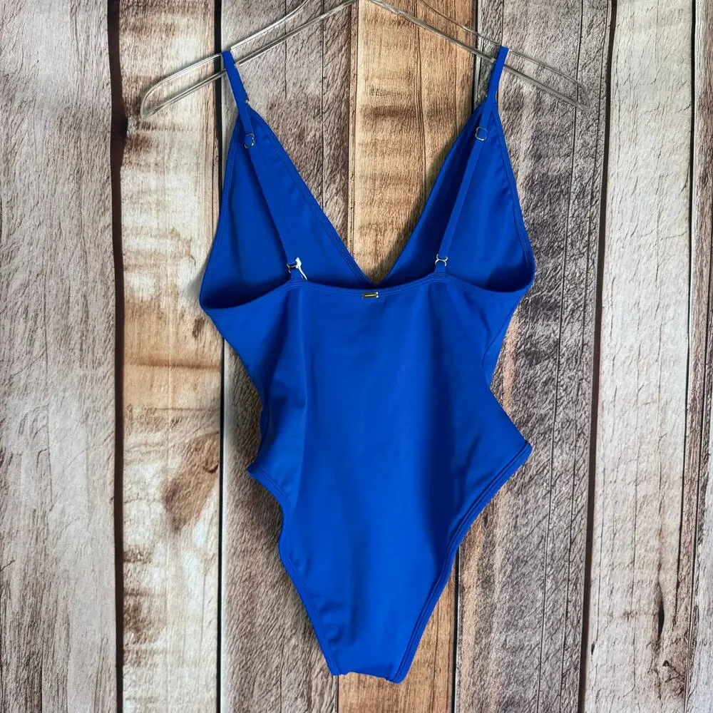 Gooseberry Seaside Swimsuit One Piece So Chic Royal Blue NWT XL Beach Vacation - Picture 2 of 4